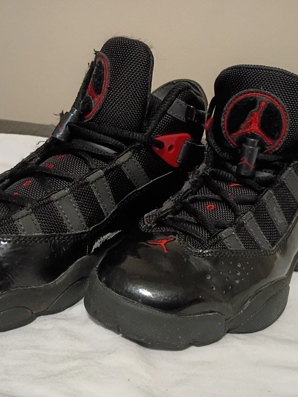 Nike Jordan 6 Rings (GS) Black Fire Red Anthracite (323419 026) Size 5Y